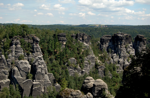 Eindrucksvolle Natur in Bastei, Sächsische Schweiz.